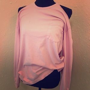 🌸VS PINK🌸 Cold Shoulder Long Sleeve PINK Shirt